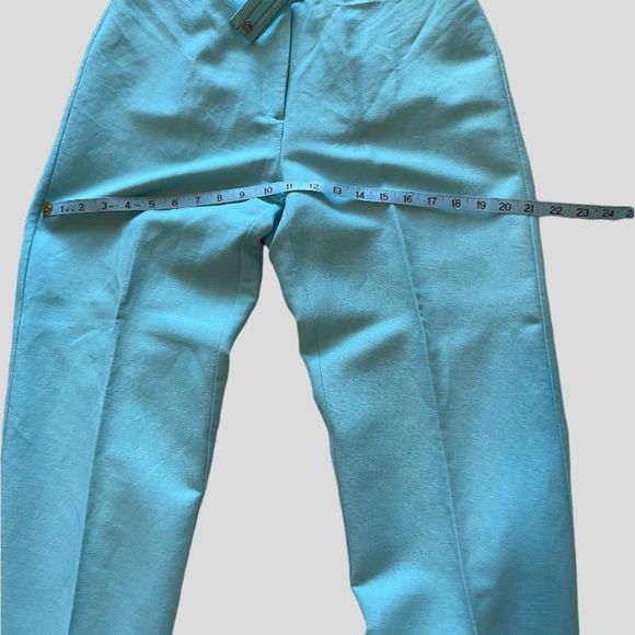 Emma James Flat Front Linen Pants Blue 10p - Picture 6 of 9